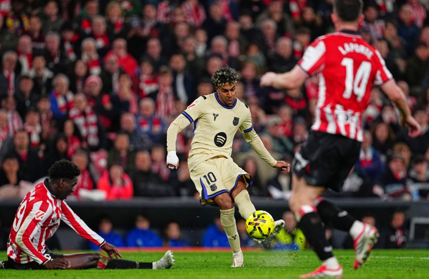 بهدف ساحر.. لامين جمال يقود برشلونة للفوز على بلباو ويعزز صدارته